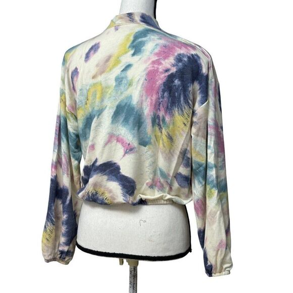 All in Favor Mock Neck, Tie-dye Crop Top, M - Picture 3 of 10